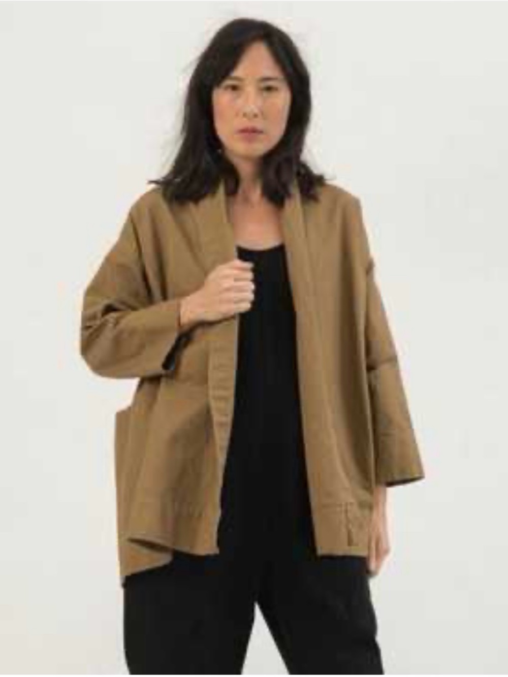 Elizabeth Suzann Clyde Cotton canvas Coat in color Clay size 2xl/3xl